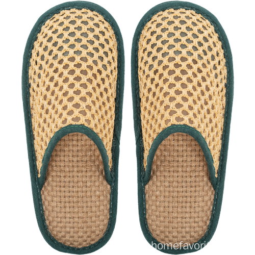 Sandali traspiranti in tessuto di cotone e lino estivo